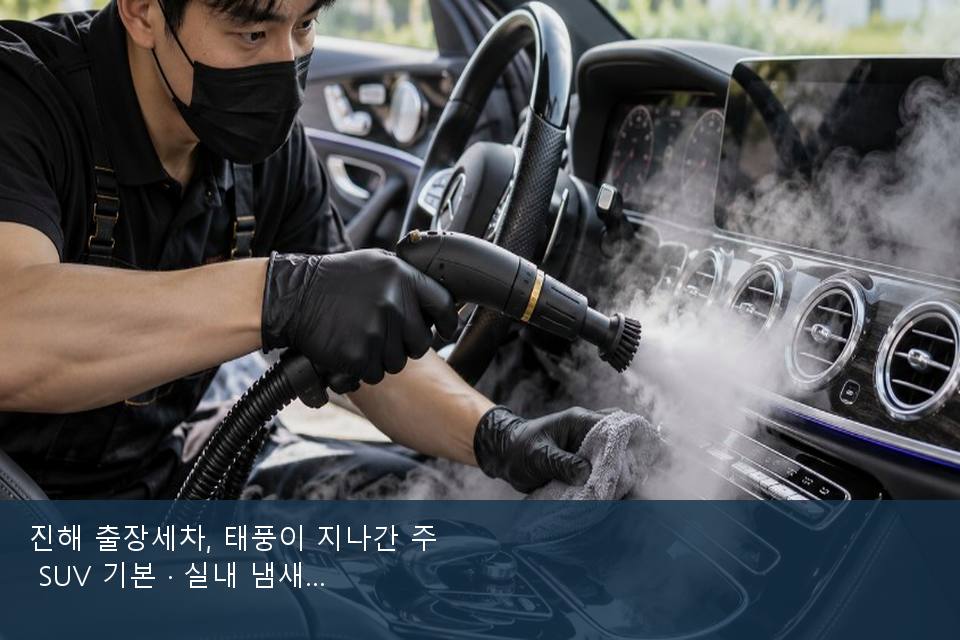진해 출장세차, 태풍이 지나간 주 SUV 기본 · 실내 냄새를 연 기록